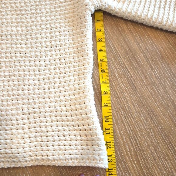 Theory Mesh Fine Chainette Knit Sweater Cream Size S - Picture 4 of 8